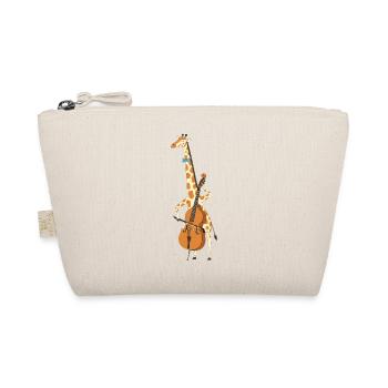 Giraffe Musician with Cello - Organic Pouch - nature - Front