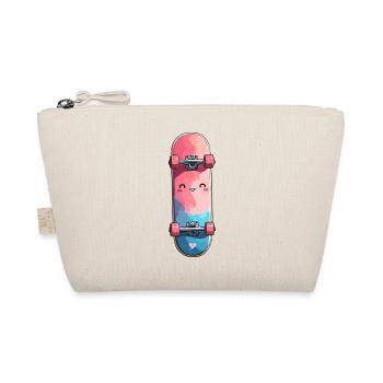 Cozy Watercolor Skateboard - Organic Pouch - nature - Front