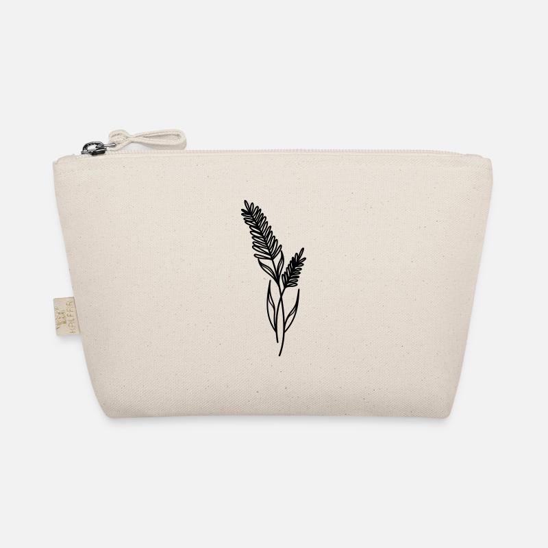 Wilde Blume boho line art Bio-Täschchen