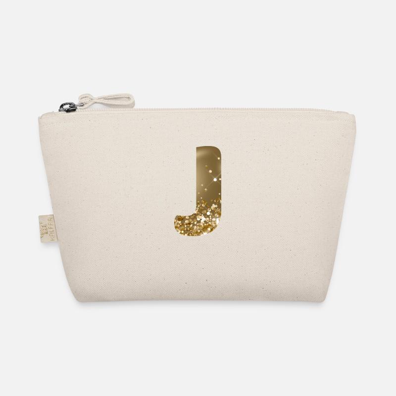 Personalisierbar Monogramm J Gold Glitter Bio-Täschchen