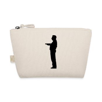 Kellner Butler Schattenfigur - Bio-Täschchen - Natur - Vorne