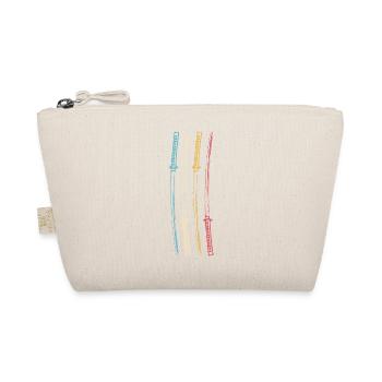 Samurai Japan Katana Ninja Sword retro vector 3 - Organic Pouch - nature - Front