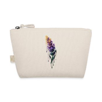 Lavender with dripping color - Organic Pouch - nature - Front