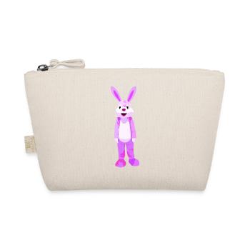 Lila Hase Cartoonfigur Motiv - Bio-Täschchen - Natur - Vorne