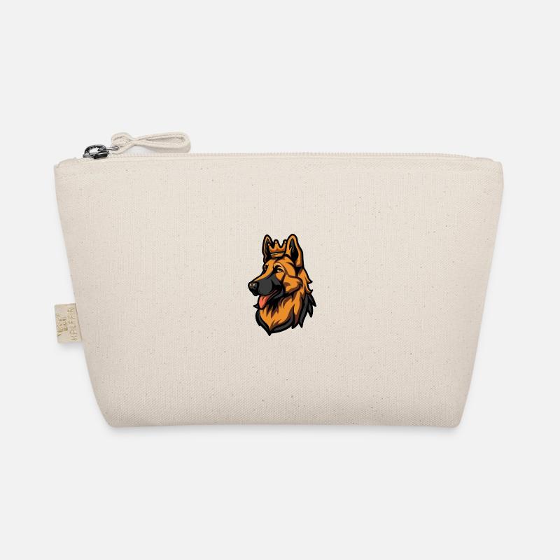 German Shepherd Dog Head Crown Organic Pouch