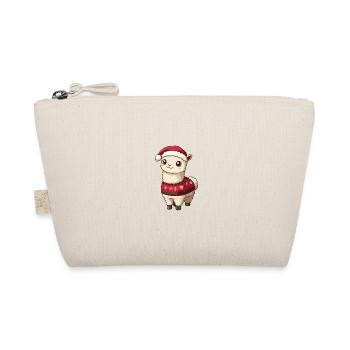 Alpaca Llama Christmas Comic - Organic Pouch - nature - Front