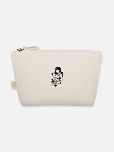 Coming Soon Baby Schwanger Schwangerschaft - Bio-Täschchen - Natur