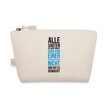 Innovation Spruch neue Wege clever geht nicht - Bio-Täschchen - Natur - Vorne