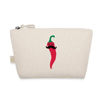 hot chili moustache gemüse vegan mexican - Bio-Täschchen - Natur - Vorne