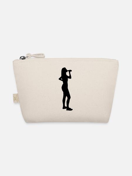 drinking girl bottle - Organic Pouch - nature - Front