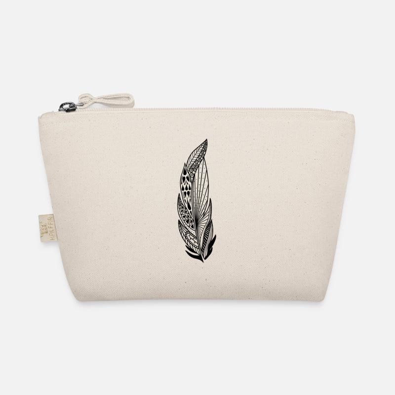 Mandala Feder Bio-Täschchen