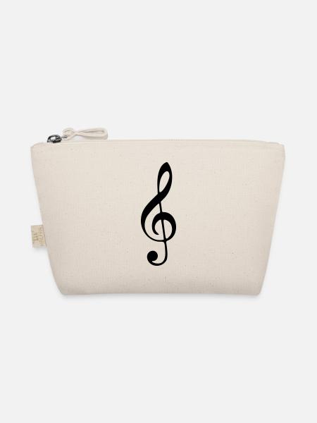 Treble clef - Organic Pouch - nature - Front