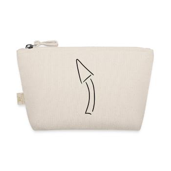 Arrow drawing sketch black - Organic Pouch - nature - Front