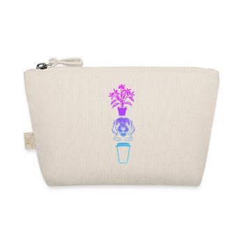 Cute Plants Dog and Coffee Gardening Caffeine - Organic Pouch - nature - Front