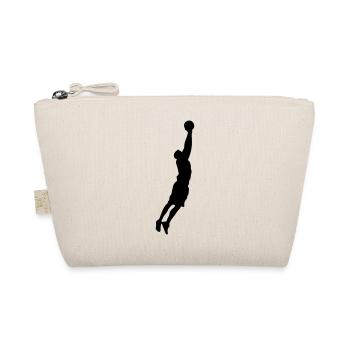 basketballer silhouette - Bio-Täschchen - Natur - Vorne