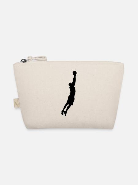 Basketball Silhouette - Organic Pouch - nature - Front