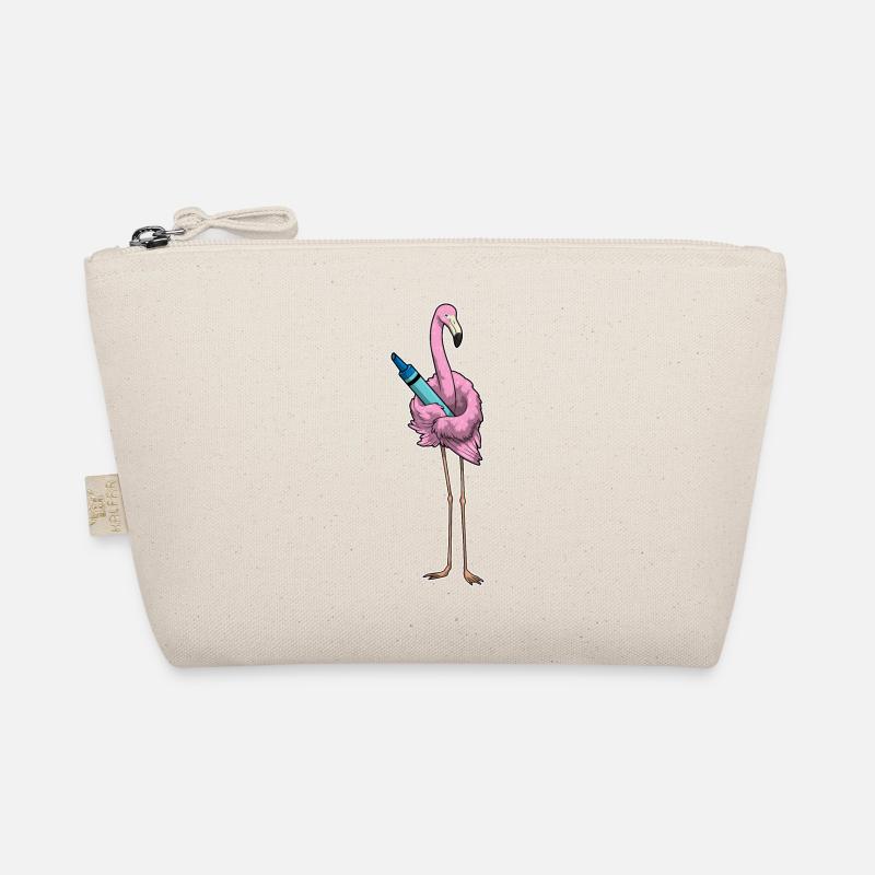 Flamingo Schüler Wachsmalstift Schule Bio-Täschchen
