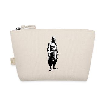 Shaolin Mönch - Kampfsport Sticker - Bio-Täschchen - Natur - Vorne