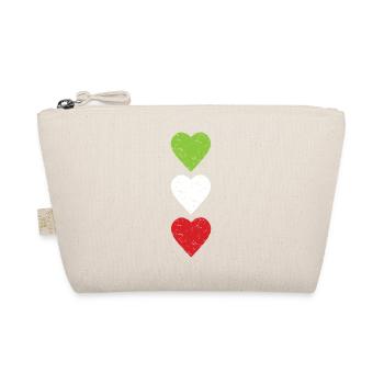 Woman Life Freedom Human Rights Used Look Hearts - Organic Pouch - nature - Front