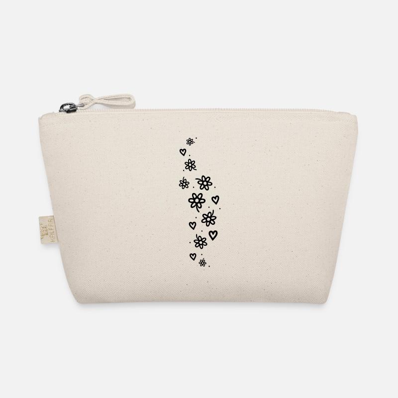 Floral Glitter Organic Pouch
