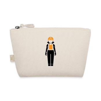 Construction Worker Woman - Organic Pouch - nature - Front