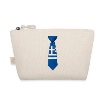 Greece Tie – Flag Design - Organic Pouch - nature - Front