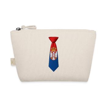 Serbia Tie – Flag Design - Organic Pouch - nature - Front
