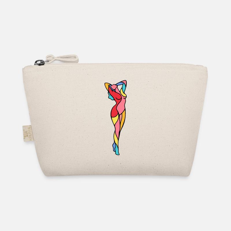 Abstract Dancer in Bold Color Organic Pouch