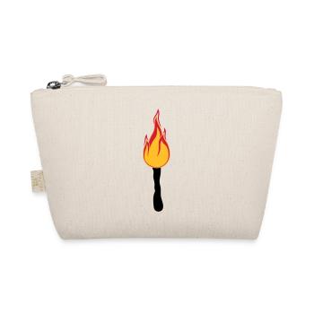 torch night walk light bright fire flame heis - Organic Pouch - nature - Front