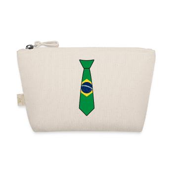 Brazil Tie – Flag Design - Organic Pouch - nature - Front