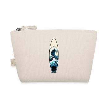 Vague sur planche de surf style ukiyo - Trousse biologique - nature - Devant