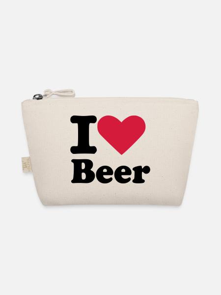 I love Beer - Bio-Täschchen - Natur - Vorne