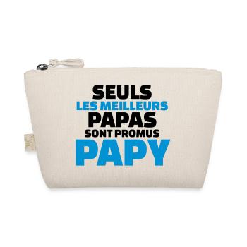 seuls les meilleurs papas sont promus papy - Trousse biologique - nature - Devant