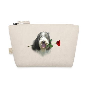 Bearded Collie-Rose - Bio-Täschchen - Natur - Vorne