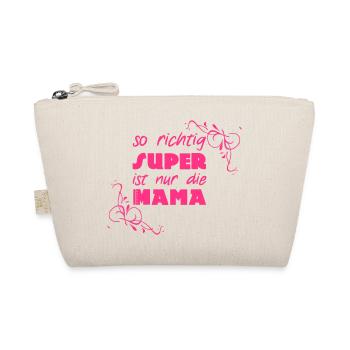 Super Mama Mutter Muttertag Familie Geschenk - Bio-Täschchen - Natur - Vorne