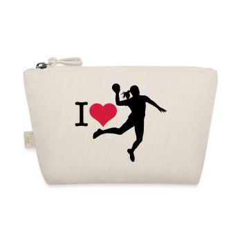 J'aime joueur de handball silhouette 1 - Trousse biologique - nature - Devant