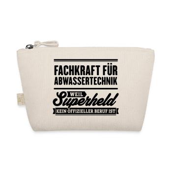 Superheld Fachkraft Abwassertechnik - Bio-Täschchen - Natur - Vorne