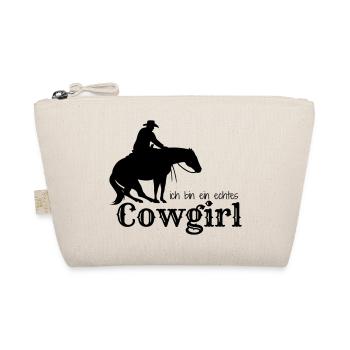 Ich bin ein echtes Cow-girl - Bio-Täschchen - Natur - Vorne