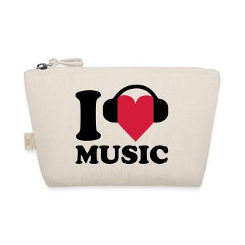I love Music - Bio-Täschchen - Natur - Vorne