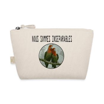 inséparables amour love - Trousse biologique - nature - Devant