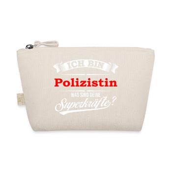 Polizist Polizistin Polizeibeamter Polizeitbeamtin - Bio-Täschchen - Natur - Vorne