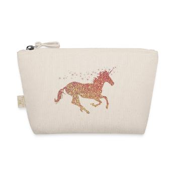 The golden glitter unicorn - Organic Pouch - nature - Front