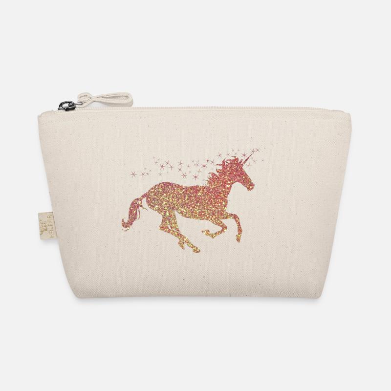 The golden glitter unicorn Organic Pouch