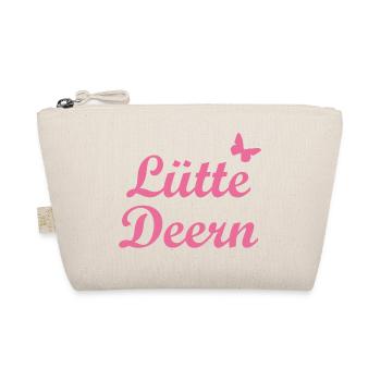 Lütte Deern | Kleines Mädchen Plattdeutsch Norden - Bio-Täschchen - Natur - Vorne