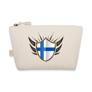 Finnland Flagge Wappen 014 - Bio-Täschchen - Natur - Vorne