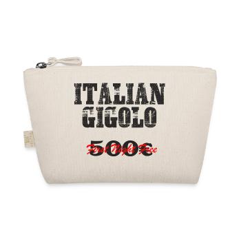 Herren Party Urlaub T-Shirt ITALIAN Gigolo - Bio-Täschchen - Natur - Vorne
