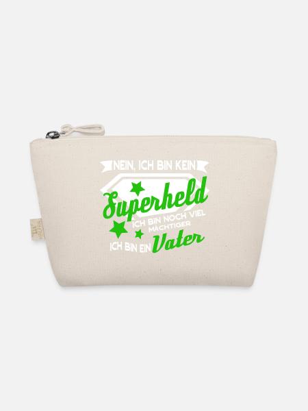 Papa ist mein Superheld - Bio-Täschchen - Natur