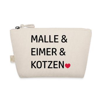 Mallorca Gruppen Sprüche Malle & Eimer & kotzen - Bio-Täschchen - Natur - Vorne