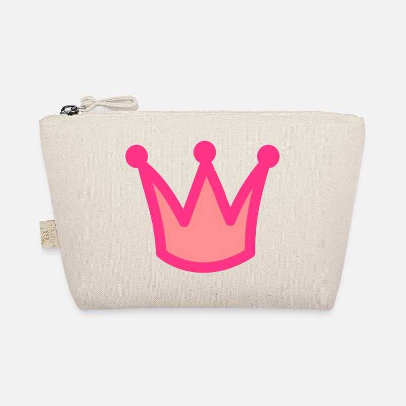 Prinzessinnen Krone Pink - Bio-Täschchen - Natur