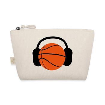 BASKETBALL mit Kopfhörern Musik zu hören - Bio-Täschchen - Natur - Vorne